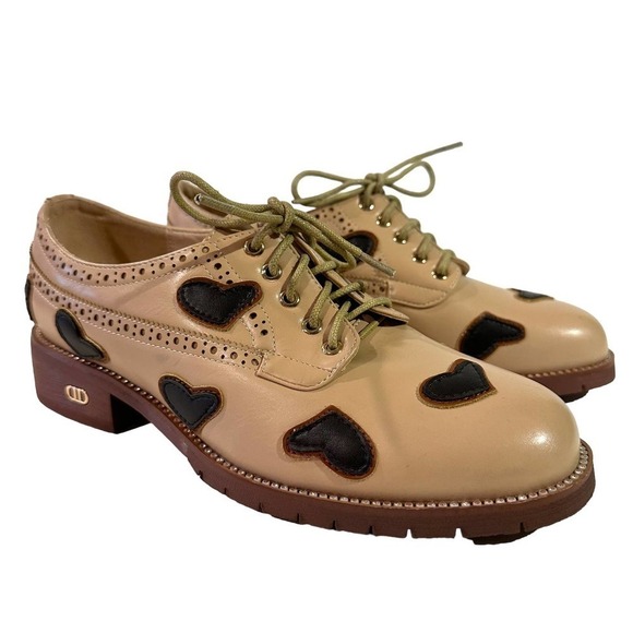 NWT Baldi London North Hampton Brown Heart Oxfords 6.5 - Picture 1 of 11